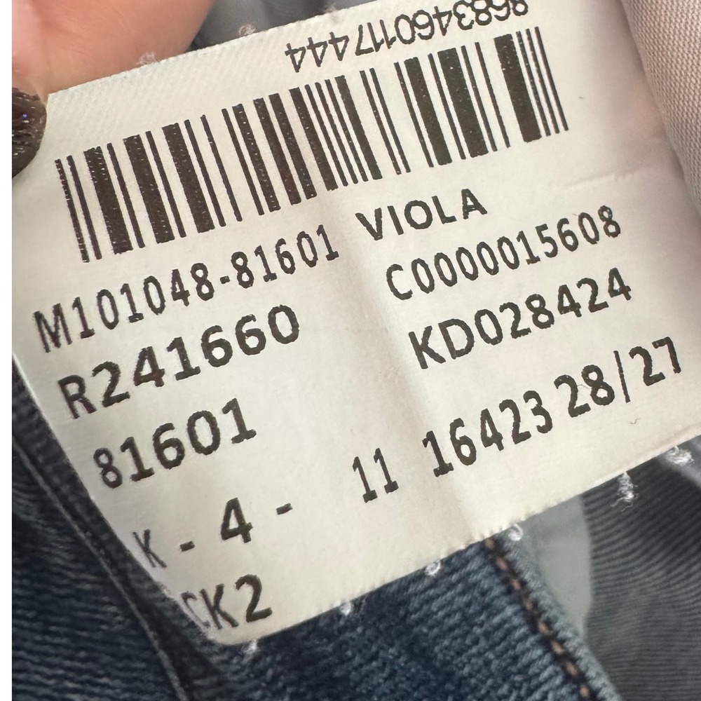 Mavi Jeans Viola‎ Womens Blue Denim Cropped Raw Hem Slim Fit Pants Size 28 - Picture 7 of 7